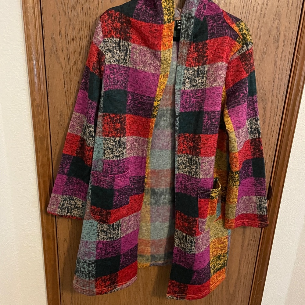 SHEIN Multicolor Plaid Jacket